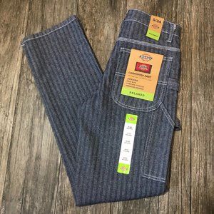 DICKIES Pinstripe Relaxed Fit Carpenter Pants NWT
